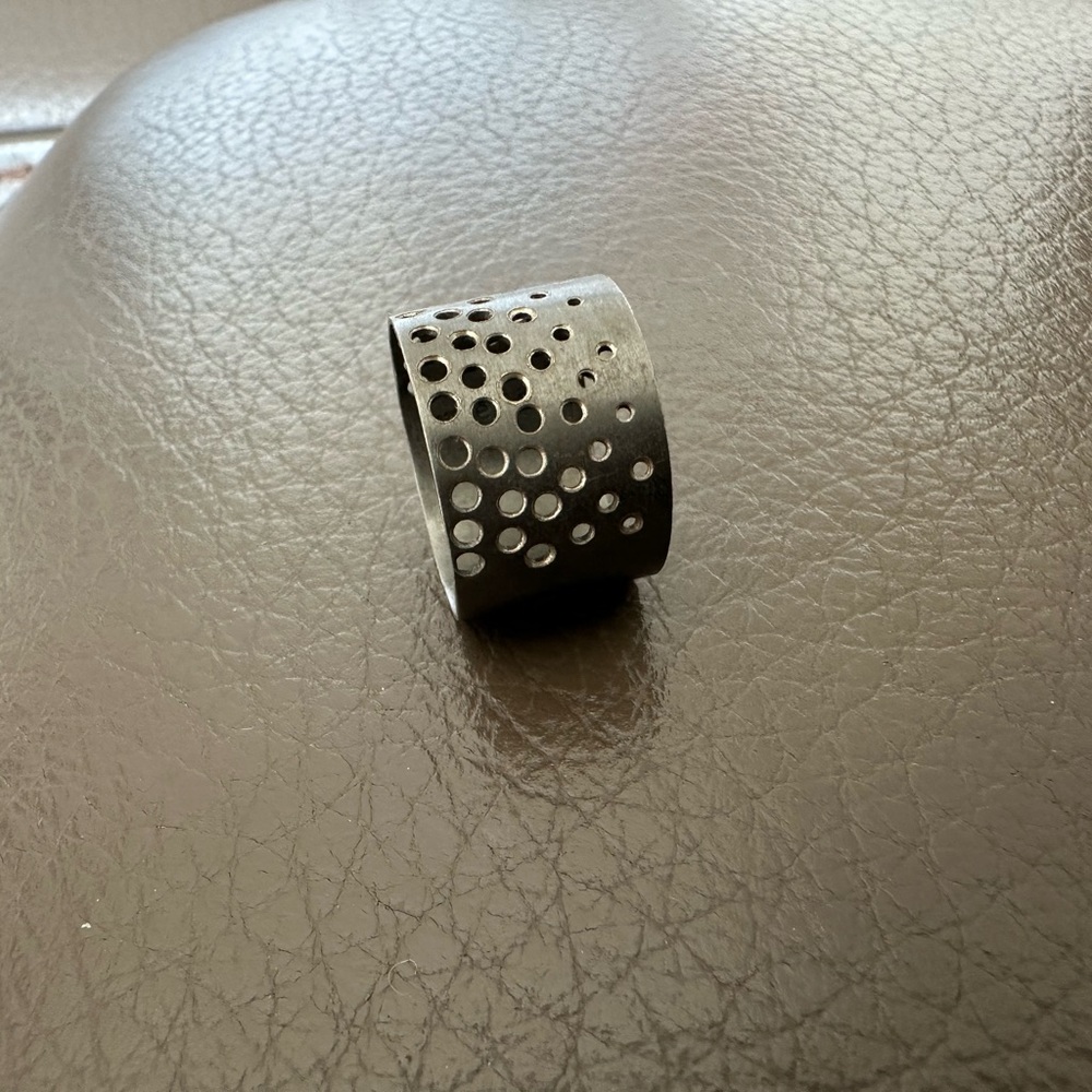 Unique Blackened Statement Ring - image 3